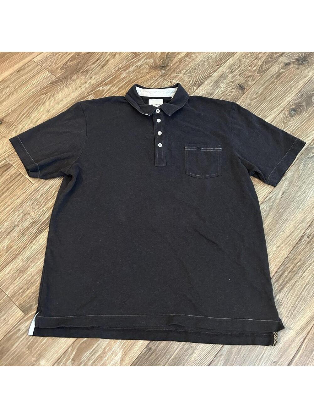 Billy Reid 'Pensacola' Mini Stripe Slim Fit Jersey Polo - Charcoal Grey - XLarge